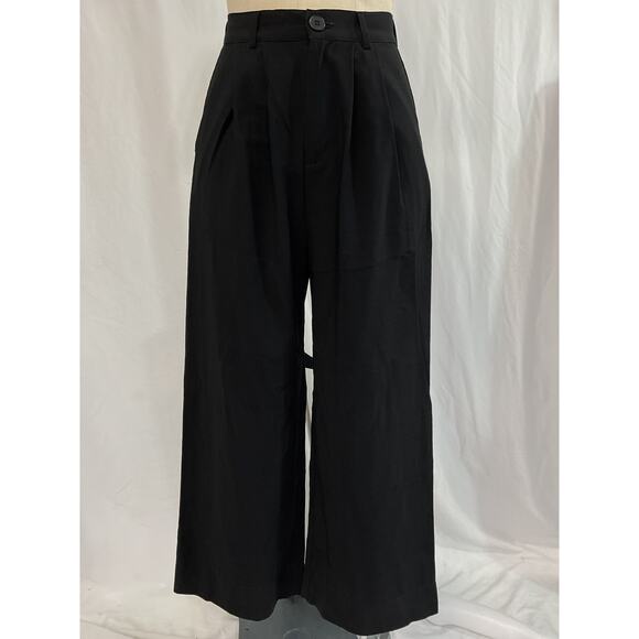 Nonchalant Label 'Fabi' Black Crepe Wide Leg Pant Size S - Picture 2 of 5